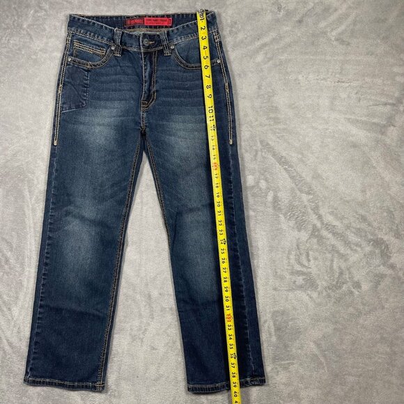 Rock & Roll Denim Relaxed Straight Leg Jeans Double‎ Barrel Dark Wash 30x30 - Picture 7 of 10